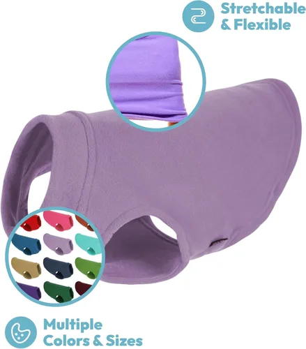 Vista 4 de Gooby Chaleco, suéter, ropa de invierno de forro polar elástico para perros hembra y macho pequeños y grandes, suave, muy elástico, talla 3XG