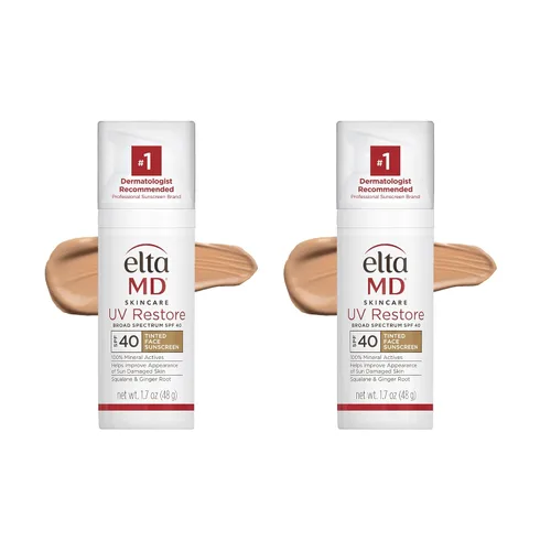 Vista 13 de EltaMD UV Restore,Face Sunscreen, SPF 40, Mineral Sunscreen for Sun Damaged Skin Repair, Anti-Aging Zinc Oxide Sunscreen Formula