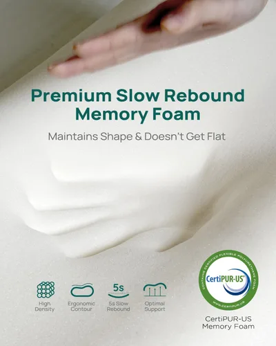 Vista 7 de Releep Almohada cervical de espuma viscoelástica para aliviar el dolor, contorno ajustable (4 alturas), portátil y lavable, almohada de viaje