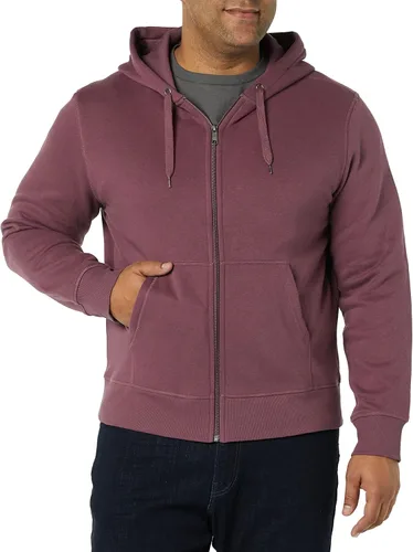 Vista 4 de Tienda Essentials - Sudadera con capucha de vellón y cremallera completa, para hombre