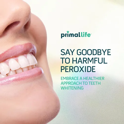 Vista 2 de Primal Life Organic Real White Dental Boost – Blanqueador de dientes natural y orgánico – Sin peróxido – Pasta de nano-hidroxiapatita