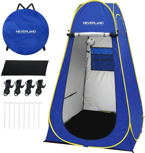 Vista 10 de NEVERLAND Pop up Privacy Shower Tent - Portable Changing Shower Tent, Dressing Room, Bathroom, Outdoor Rain Shelter for Camping, Hiking, Beach