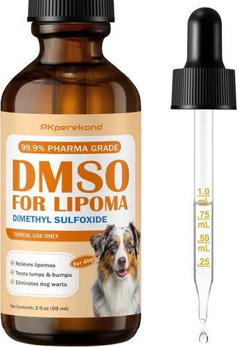 DMSO tópico para perros, liposa, protege al perro lejos de bultos y protuberancias, reduce la inflamación y la hinchazón, suaviza los bultos grasos