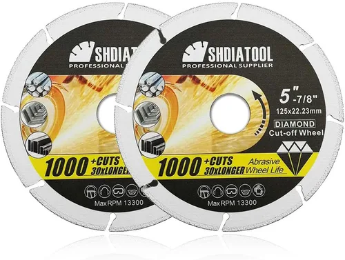 Vista 19 de SHDIATOOL Disco de corte de metal de diamante de 4 pulgadas para tubo de acero Ángulo de barras de refuerzo de hierro Hoja de rueda de corte soldada