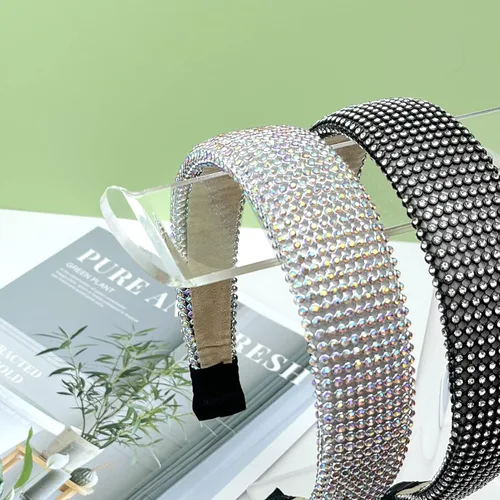 Vista 4 de Organizador de acrílico para diadema, paquete de 2 accesorios para el cabello Transparente