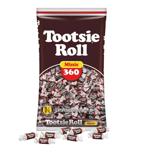 Vista 8 de Tootsie Roll Midgees - Caramelos masticables de chocolate sin gluten para fiestas navideñas - Bolsa resellable de caramelos envueltos