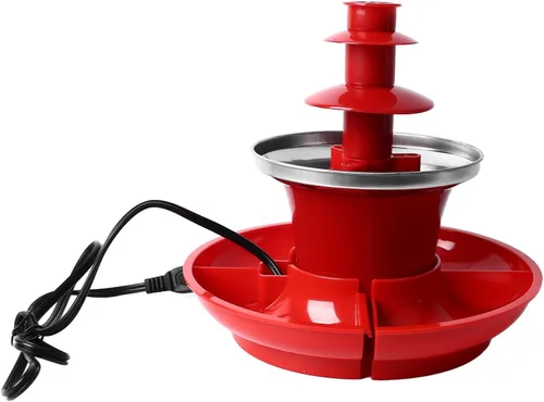 Pyhodi 3 Tier Electric Chocolate Fondue Fountain Machine for Parties, Chocolate Fountain with Large Detachable Plate, High Capacity Perfect for