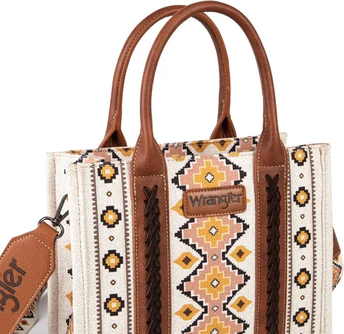 Vista 4 de Wrangler Aztec Tote Bag for Women Boho Shoulder Purses and Western Handbags