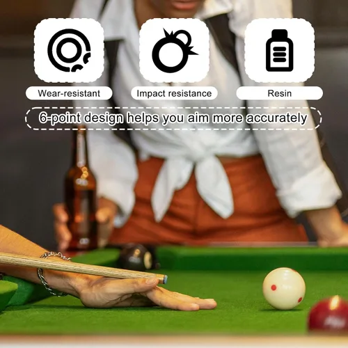 Vista 4 de NQEUEPN 2 bolas de entrenamiento de billar, pelotas de entrenamiento de billar, accesorios de práctica de billar, entrenamiento de mesa de billar