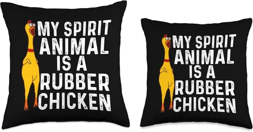 Vista 3 de Cute Chicks Squeaking Toy Animal Pun Lover Designs Funny Gift - Almohada de goma para disfraz de gallina, 15.7 x 15.7 in, multicolor