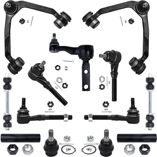 Vista 13 de Detroit Axle – 12 brazos de control superiores e inferiores delanteros con rótulas, barras de unión exteriores e interiores con topes, barras