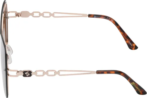 Vista 3 de Southpole Women's 1094sp Metal Uv400 Protective Rectangular Shield Sunglasses. Cool Gifts for Her, 140 Mm