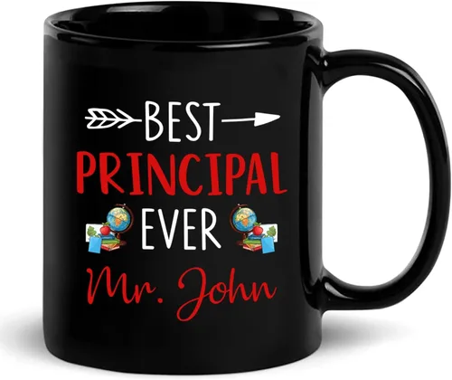 Vista 8 de Taza de café con texto en inglés «A Truly Great Principal Is Hard To Find Difficult To Part With And Impossible To Forget», taza de café de 11 onzas