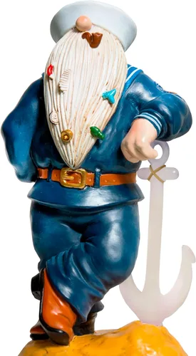 Gnomo azul marino de 11.43 x 5.5 pulgadas, divertidos gnomos de jardín, decoraciones de gnomos para patio, decoración patriótica de jardín, regalos