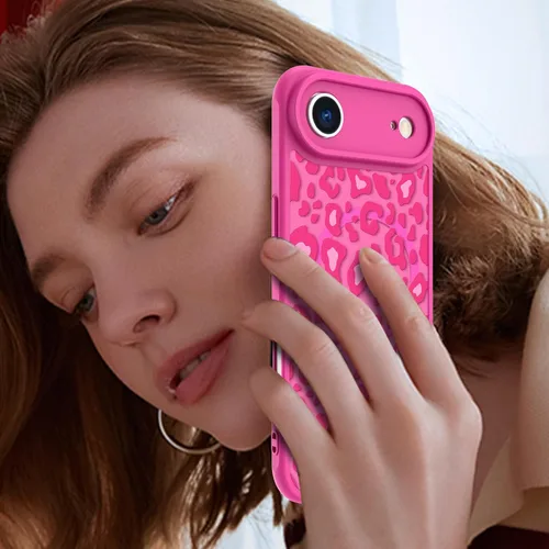 Vista 20 de KANGHAR - Funda compatible con iPhone 11, diseño de leopardo negro, textura de neumático antideslizante, a prueba de golpes, funda protectora
