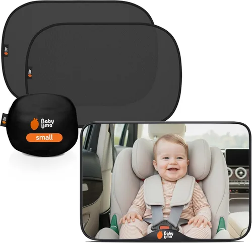 Vista 8 de Baby Uma Espejo de coche para bebé: accesorio inastillable para asiento trasero para bebé, diseño transparente de visión amplia para monitoreo