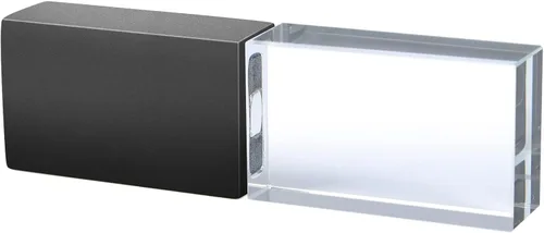 16GB USB 2.0 Flash Drive Novedad Cristal Luz LED Transparente Rectángulo Forma Pen Drive Pulgar Drive Memory Stick Memoria USB Pendrive Regalo de