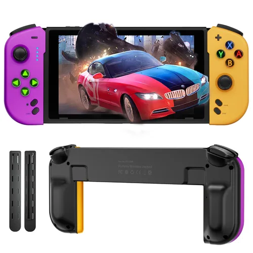 EasySMX SwitchSwitch OLED Pro Controller for Handheld Mode, One-Piece Joypad Controller Replacement for Joy Con with 6-Axis Gyro, Turbo, Wake Up and