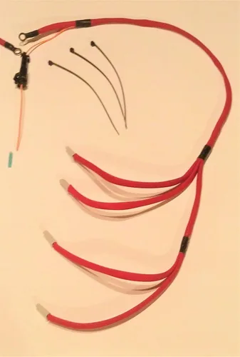 Vista 3 de Kit de arnés de bujía incandescente para motor diésel Chevrolet GMC 6.5L Turbo (rojo) - Fabricado en Estados Unidos