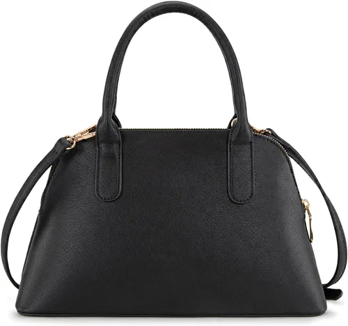 Vista 4 de Milan Chiva Bolso bandolera con diseño de cúpula para mujer, con textura y asa superior, con detalle de cinturón