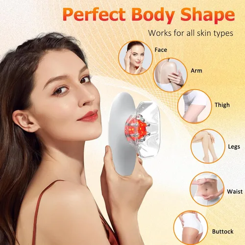 Vista 6 de COMEBY Máquina para esculpir el cuerpo, herramienta profesional inalámbrica de masaje para celulitis, adecuada para vientre, cuello, piernas