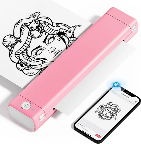 Vista 12 de Phomemo Impresoras portátiles inalámbricas para viajes, M08F impresora térmica Bluetooth compatible con papel tamaño carta de EE.UU. de 8.5"x11