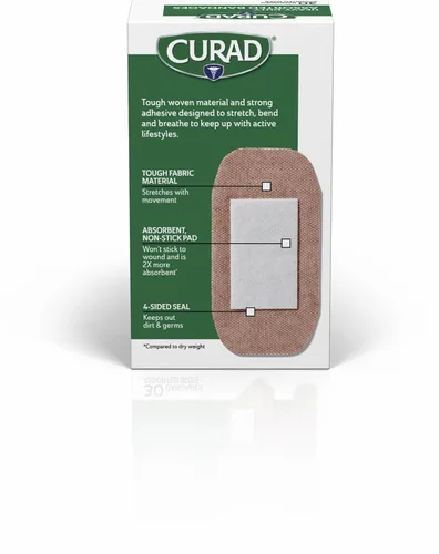 Vista 2 de Curad Vendajes extralargos de alta resistencia, tamaños surtidos, 30 unidades, 1 caja