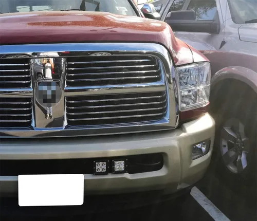 Vista 4 de iJDMTOY Kit de lámpara antiniebla de luz LED dual compatible con Dodge RAM 2500 3500 2010-18, incluye (4) cubos LED de alta potencia de 20 W