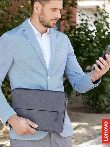 Vista 8 de Lenovo Urban Funda para Laptop de 13 Pulgadas para Laptop/Portátil/Tablet Compatible con MacBook Air/Pro Resistente al Agua - Gris Carbón