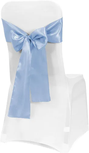 Obstal 50 piezas de bandas satinadas con lazos para sillas de recepción de bodas - Suministros universales para atar la parte trasera de las sillas