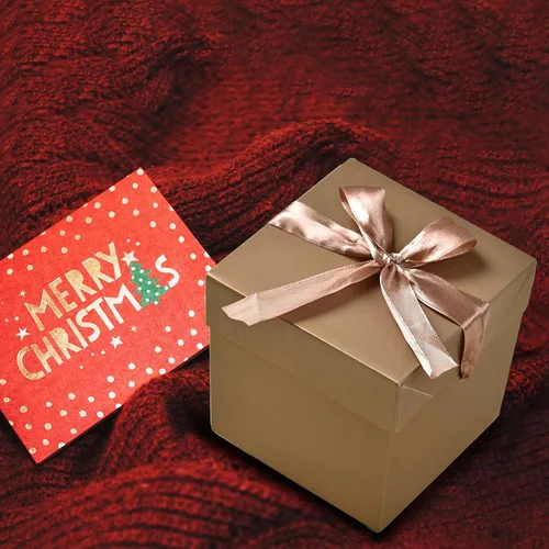 Vista 7 de 12 piezas de cajas cuadradas con tapas y cintas, caja dorada para cumpleaños, cajas de regalo para Navidad (doradas, 15.2 cm × 15.2 cm × 15.2 cm)