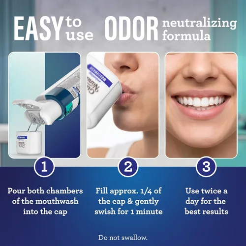 Vista 7 de GuruNanda Enjuague bucal Oxyburst de doble barril, sin alcohol ni flúor, peróxido de hidrógeno para promover dientes más blancos, menta silvestre