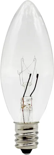 Vista 2 de Creative Hobbies Bombillas incandescentes de repuesto para lámparas eléctricas de velas, velas de ventana y candelabros – Candelabro de 5 W