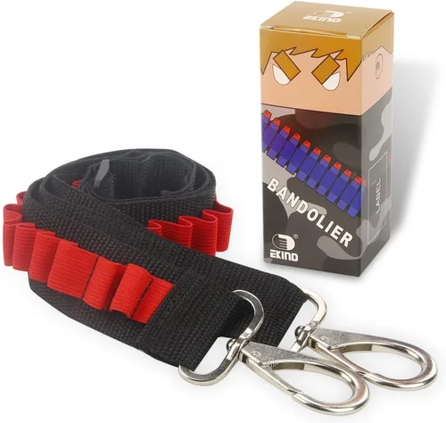 EKIND Toy Gun Bullet - Correa de hombro para dardos y bandolier, soporte de almacenamiento de munición compatible con Nerf Elite Blasters (correa de