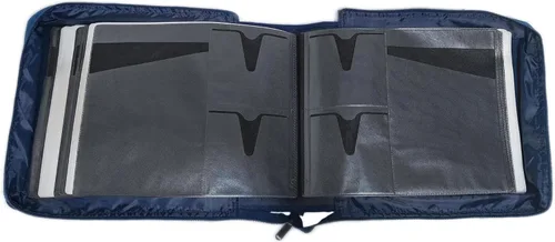 Vista 5 de Estuche de almacenamiento para DVD y CD con páginas de portada de título extra anchas para discos de audio musical de películas Blu Ray