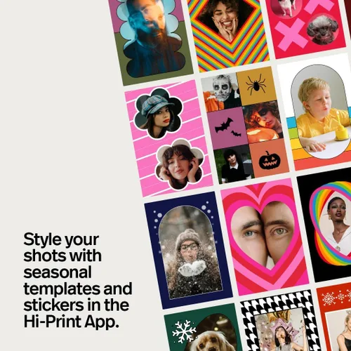 Vista 6 de Paquete de Polaroid Hi-Print + Papel - Impresora de bolsillo de foto 2x3 de segunda generación con Bluetooth conectada Dye-Sub - Impresora negra +