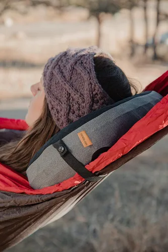 Vista 8 de TREKOLOGY Almohada de camping con funda extraíble, almohada inflable para mochileros, almohadas inflables ultraligeras para dormir almohada compacta