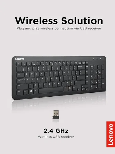 Vista 4 de Lenovo Teclado inalámbrico 300, negro