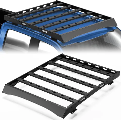 Vista 13 de Soporte de techo para Wrangler TJ Hardtop 1997-2006 (excluye ilimitado) – Cesta de transporte de carga de techo resistente, estante