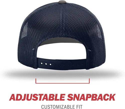 Vista 4 de Richardson - Gorra de béisbol ajustable unisex 112, Snapback estilo camionero