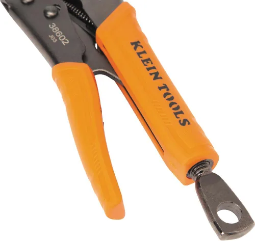 Vista 8 de Klein Tools 38663 - Juego de alicates de bloqueo, punta larga de 7 pulgadas y mordaza curvada de 10 pulgadas, alto par de torsión y potencia