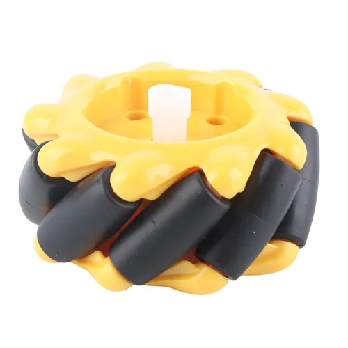 Vista 2 de Mecanum Wheel Robot Kit con ruedas omnidireccionales de 2.362 in para proyectos de coches inteligentes STEM de motor TT