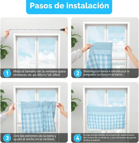 Vista 8 de AIZESI 4 Piezas Barras de Cortina de Tensión de Resorte Pequeñas de 8 a 12 Pulgadas, Mini Barras de Tensión DIY Sin Taladro para Luces Laterales