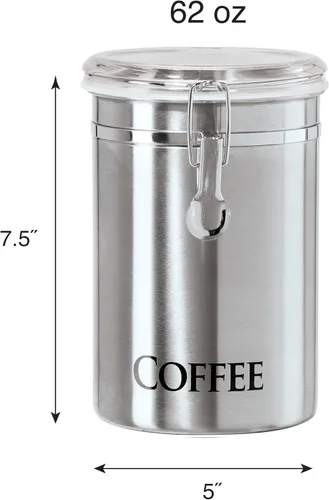 Vista 4 de OGGI Recipiente de Acero Inoxidable de 62oz - Tapa Hermética con Abrazadera, Parte Superior Transparente. Tamaño Grande 5" x 7.5" y Jumbo 8