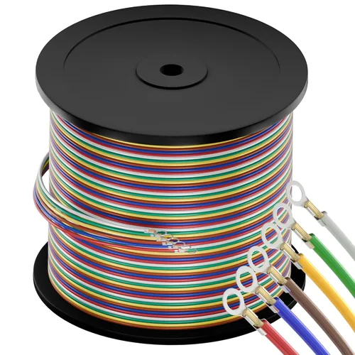 Vista 7 de Cable de remolque suficientemente largo de 100 pies, calibre 14, 6 vías, cable de extensión CCA unido, arnés de remolque SAE J1128, carretes