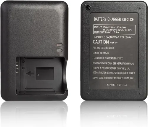 Vista 4 de Cargador de batería NB-10L compatible con cámara Canon CB-2LC CB-2LCC CB-2LCE PowerShot SX40 HS SX50 HS SX60 HS G1X G3X G15 G16