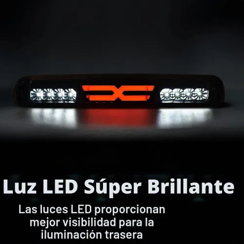Vista 6 de GRAND ORANGE Tercera Luz de Freno LED Compatible con Chevy Silverado 1999-2006 1500 2500 3500 y Modelos HD/Classic Tercera Lámpara de Carga