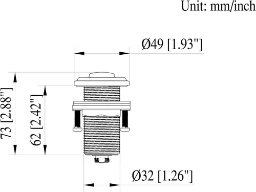 Vista 2 de KANARY ALL - Botón de interruptor de aire de latón para fregadero, parte superior de eliminación de basura (clásico, níquel cepillado)