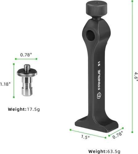 Vista 9 de Adaptador de trípode para prismáticos, montaje de prismáticos con rosca de 1/4 pulgada, aluminio (s1)
