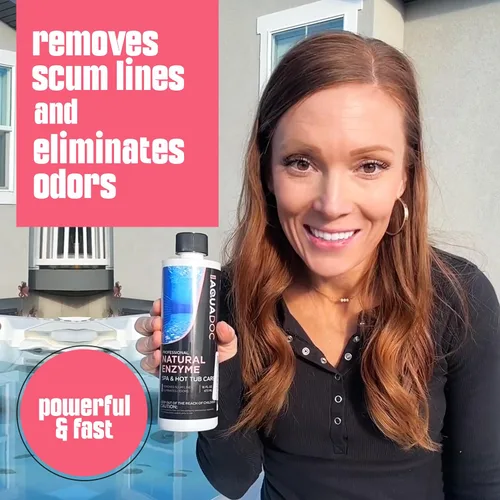 Vista 2 de Enzima de spa para bañeras de hidromasaje, tratamiento de agua con enzimas de spa para aclarar el agua de la tina de hidromasaje. Limpiador